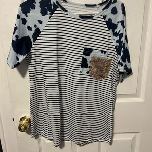 Striped Kids Shirt with Pocket Detail